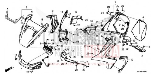 UPPER COWL ADV750H de 2017
